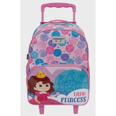 Imagem de Mala escolar Infantil Menina G c/rodinhas - Princess