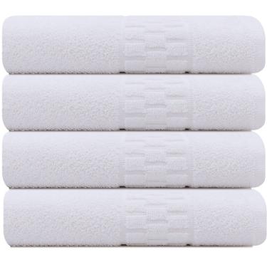 Imagem de Kit 4 Toalhas Rosto Profissional para Salão de Beleza spa Hotel Academia 48x80cm Teka - Emcompre