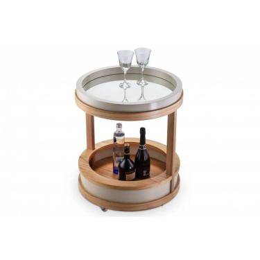 Imagem de Bar Decorativo c/ Bandeja Espelhada - Miami - Sheldon Móveis