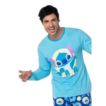Imagem de Pijama Manga Longa Algodão Masculino Stitch - Puket, P