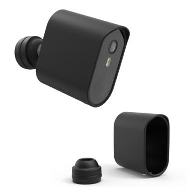 Imagem de HOLACA Capa protetora de silicone para câmera sem fio AOSU Pro/Max, SolarCam Pro/Max, capa antiarranhões para câmeras AOSU de segurança/solar sem fio ao ar livre (preta, 1 peça)