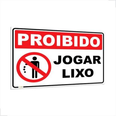 Imagem de Placa Proibido Jogar Lixo - Placa forte, 40x60cm