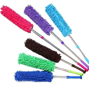 Imagem de Espanador de Pó Cabo Extensível de Microfibra Eletrostático Lavável Retrátil