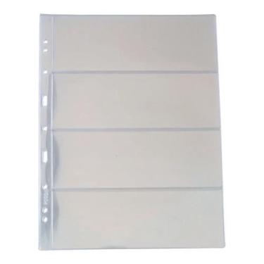 Imagem de Kit 10 Folhas Plástico Cédula Acetato 4 Divisões - 3BZN