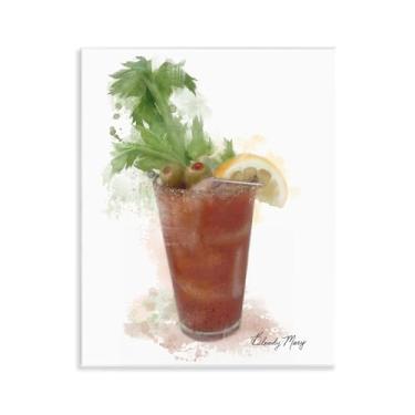 Imagem de Stupell Industries Arte moderna de placa de parede Bloody Mary, design de Matthew Piotrowicz, 28 x 35 cm