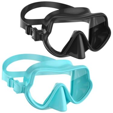 Imagem de W WSTOO Óculos De Natação De Silicone Completo Com Proteção Nasal, Máscara De Mergulho Com Snorkel De Vidro Temperado Antirreflexo Com Vista Panorâmica E Antiembaçante E Vazamento Para Natação, Mer