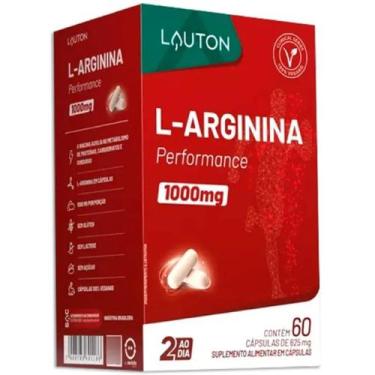 Imagem de Suplemento esportivo L-Arginina 1000mg Lauton 60 caps vasodilatador am