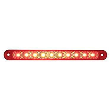 Imagem de United Pacific 10 luzes LED de 16,5 cm (6-1/2"), apenas barra de luz de giro e traseira - LED vermelho/lente vermelha