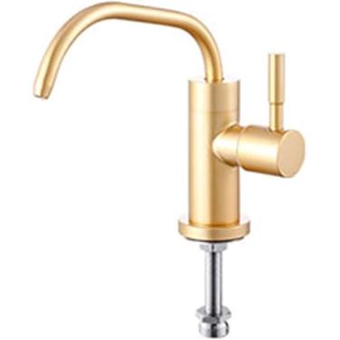 Imagem de Torneira De Filtro De água,torneira De Cozinha Gooseneck Torneira De água Potável Fria única Torneiras De Pia De Cozinha, Gold