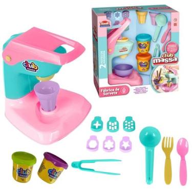 Imagem de Máquina De Sorvete Infantil C/ Massinhas Coloridas Acessórios Educativ