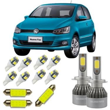 Imagem de Kit Led Interno Externo Fox 2010/2014 Teto Placa Ré Farolete