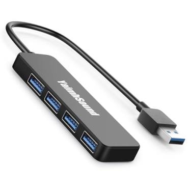 Imagem de Hub USB 3.0 de 4 portas, divisor USB YaimhSound para laptop, teclado e mouse para Dell, Asus, HP, MacBook, Surface Pro, Acer, Ps4, Xbox, Flash Drive, SSD, impressora, câmera