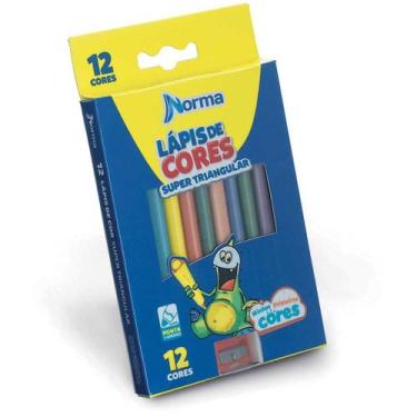 Imagem de Lápis de Cor Jumbo Norma Super 12cores Triangular - Waleu