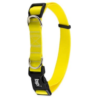 Imagem de Basic Pet Coleira Para Cachorro Cães Premium Tamanho Porte Grande Médio Pequeno (Amarelo, M)