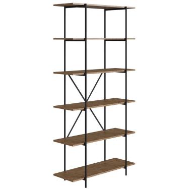 Imagem de Estante Livreiro Multiuso Com Prateleiras Tube 27875 Vermont Base Preta - Artesano