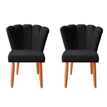 Imagem de Kit 2 Cadeira Poltrona Sala de Jantar Penteadeira Reforçada Decorativa