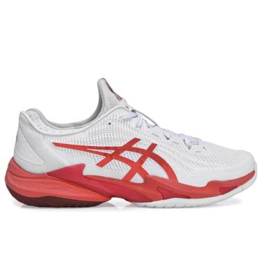 Imagem de Tênis Asics Court FF 3 Novak - Quadra Rápida - Branco e Vermelho