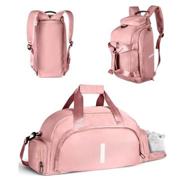 Imagem de Vogewood Presentes de aniversário para meninas de 4, 5, 6, 7, 8, 9, 10, 11, 12 e 13 anos, bolsas de ginástica com compartimento para sapatos, bolsa esportiva personalizada para meninas, monograma para