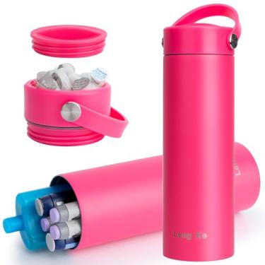 Imagem de SUNMON Estojo De Viagem Para Refrigerador Insulina - Frasco Médico Diabetes Aprovado Pela Tsa, Caneta Portátil Suprimentos Diabéticos (Rosa)