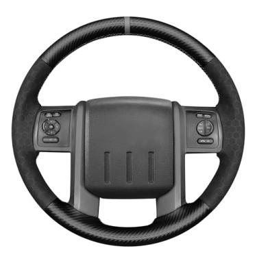 Imagem de MEWANT Capa de volante compatível com Ford F-250 F-350 2008-2016 Expedition 2007-2014 Envoltório de volante