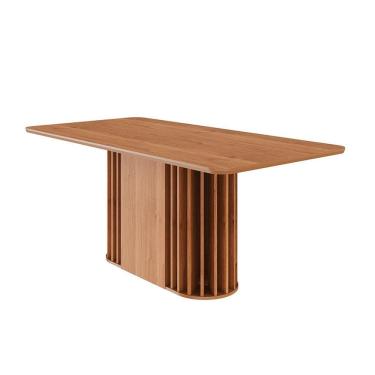 Imagem de Mesa de Jantar Retangular com Tampo MDF Julieta Cinamomo 180 cm