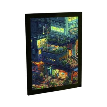 Imagem de Quadro Decorativo Ilustração 8 Bits Isométrica Games Decoração Poster Quarto Sala