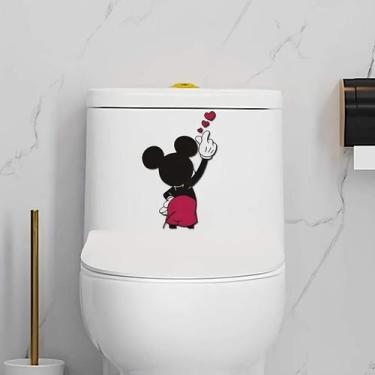 Imagem de Adesivo De Vaso Sanitário Mickey Amor - Lojinha Da Luc Adesivos
