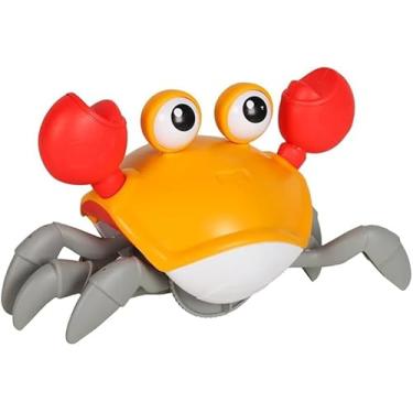 Imagem de Caranguejo Fujão Brinquedo Sr Joe Toca Musica Sensor Bebê (Disponivel na Cor Amarelo) ULTIMAS UNI.