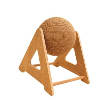 Imagem de Generic Brinquedo arranhador para gatos, bola arranhadora com suporte, brinquedo de escalada confortável e versátil, protege móveis para gatos em ambientes, Grande