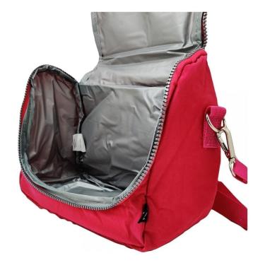 Imagem de Lancheira Bolsa Térmica Rosa Crinkle Juvenil Escolar Marmita