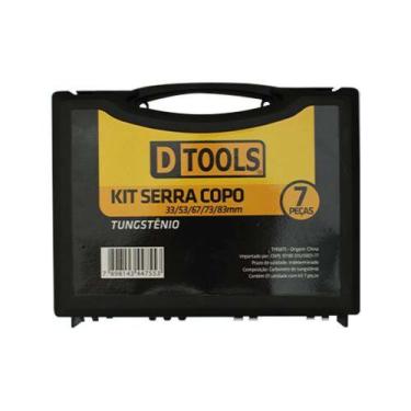 Imagem de Serra Copo Tungstênio Kit 7 Peças - DTOOLS para Alumínio, Alvenaria, A