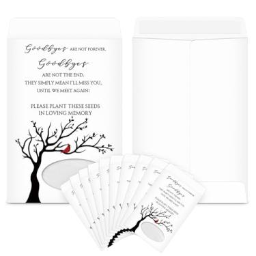 Imagem de Humyoun 50 envelopes de moedas de memorial cardeal kraft pequenos envelopes de moeda planta pequenos pacotes de flores pacotes de celebração da vida para funerais perda do ente querido, 10 x 6 cm