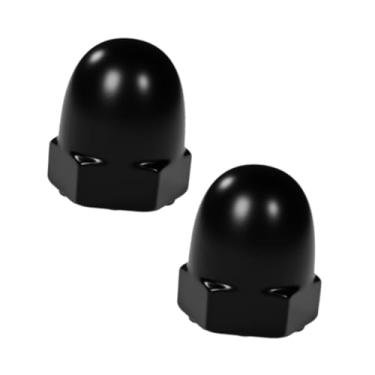 Imagem de Fenteer 2x Tampas de Parafuso de Cerâmica para Vaso Sanitário Decoração de Vasos Sanitários Tampas de Parafuso de Vaso Sanitário Decoração Elegante de, Preto