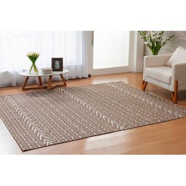 Imagem de Tapete Jacquard 3x2m Moderno Antiderrapante Fácil Limpeza - Mercadão d