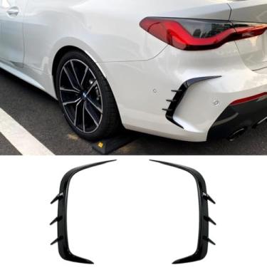 Imagem de Lâmina de ar de afinação de spoiler de faca de vento compatível com 4 séries G22 G23 425i 430i M440i M Kit de carroceria esportiva para-choque dianteiro divisor lateral acessórios para carro (preto