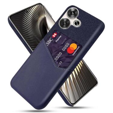 Imagem de Capa para Xiaomi Redmi Turbo 3,Tela e tampa de couro PU,Antideslizante,360°cobertura completa à prova de choque com 1 slot de cartão atrás,Prevenção de queda-Blue