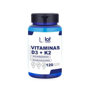 Imagem de Vitamina D3 2.000UI + Vitamina K2MK7 100mcg 120 cápsulas Ossos e Imuni