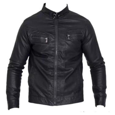 Imagem de Jaqueta Couro Masculina Moda Resistente Elegante Pronta Entrega Em Tod
