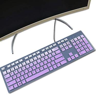 Imagem de Capa de teclado para teclado sem fio Dell KM636 e capa de teclado com fio Dell KB216, Ombre Purple