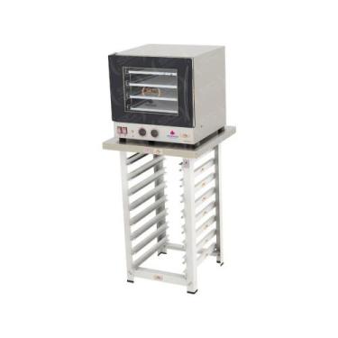 Imagem de Kit - Forno Turbo Prp-004 220v Preto + Bancada Mes-004 - Progás 220v, 