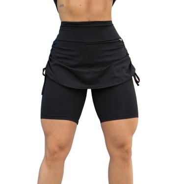Imagem de Short Saia Vih Triny Repuxado na Lateral Suplex Moda Fitnes Academia-Feminino