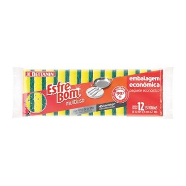 Imagem de EsfreBom - Esponja Multiuso Abrasiva, Embalagem Econômica Leve 12 Pague 10, Bettanin