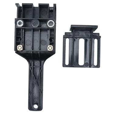Imagem de Gabarito de cavilha para carpintaria - Guia de broca portátil de precisão para carpinteiros de madeira - Plástico ABS preto - Furos de 6 mm/8 mm/10 mm - Faixa de ajuste de 45 mm - Conjunto de 2