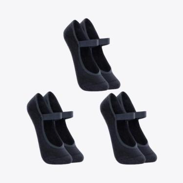 Imagem de Kit 3 Pares de Meias Lupo Sapatilha Antiderrapante 04945-103, Azul mar