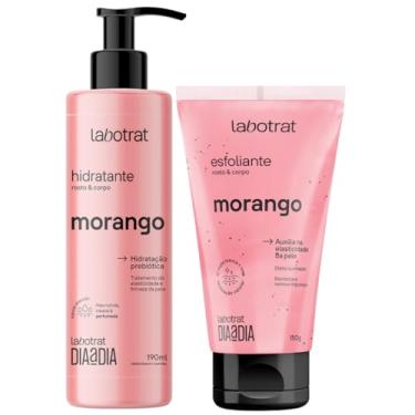 Imagem de Kit Hidratante + Esfoliante Corpo E Rosto Labotrat Dia A Dia Cheiro De Fruta Morango 190ml