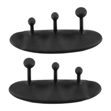 Imagem de Deevoka Pegadores de levantamento de peso, pegadores de treino, de silicone antiderrapantes para flexões, almofadas de barra para exercícios de academia, Preto