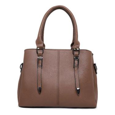 Imagem de Bolsa De Ombro Social Feminina Media Alça Transversal Luxuosa Moderna 