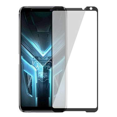 Imagem de Viseira para Asus Rog Phone 3 ZS661KS Protetor de tela de cobertura total, película de vidro protetora de tela anti-arranhões de alta transparência para telefone Rog Phone 3 ZS661KS [2 unidades]
