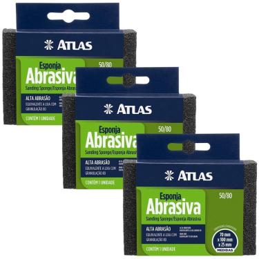 Imagem de Esponja Abrasiva Rígida Alta Abrasividade Kit 03 Un