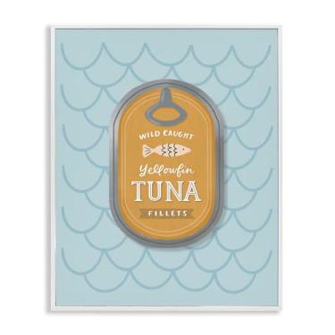 Imagem de Stupell Industries Arte giclée emoldurada branca de atum náutico por Sandra Picco, 76 x 61 cm